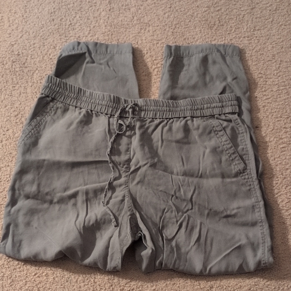 Talbots Pull On Olive Green Straight Leg Tencel Lysol Pants Size 10